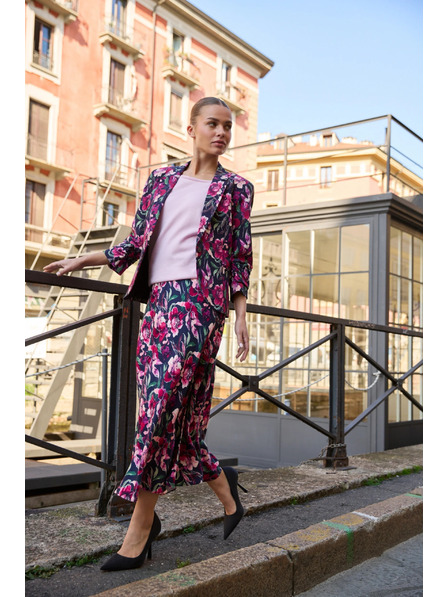 Moodo Modré kvetované sako Moodo