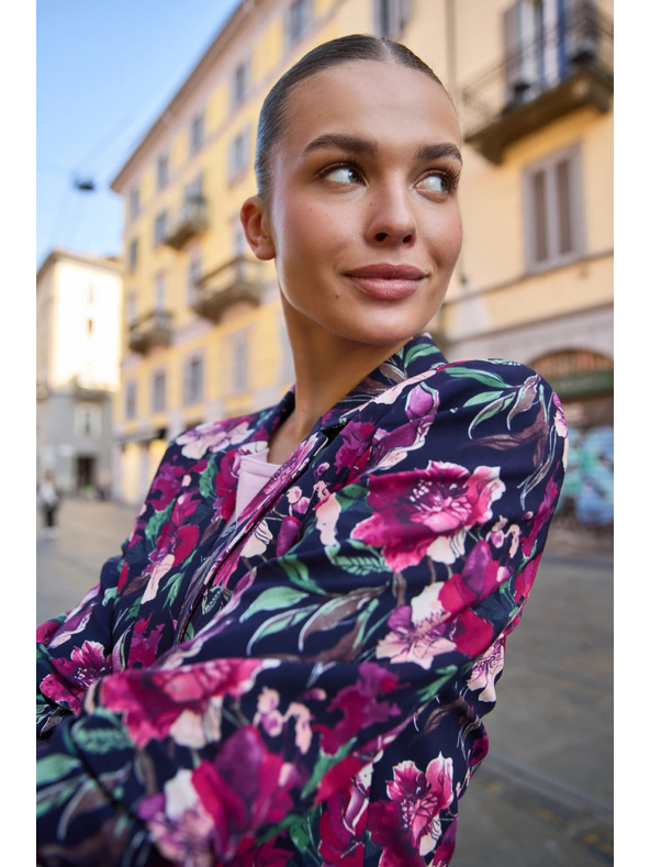 Moodo Modré kvetované sako Moodo