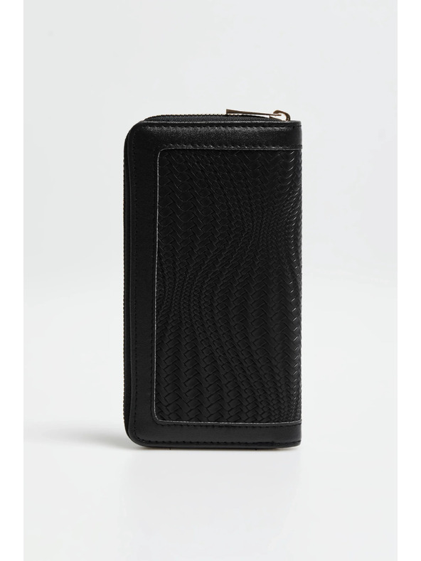 Moodo Peňaženka na zips čierna Moodo