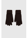 Moodo Hnedé pletené rukavice Moodo