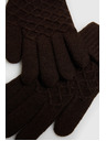 Moodo Hnedé pletené rukavice Moodo