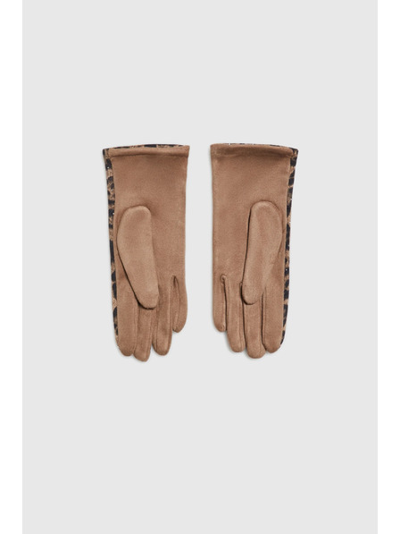 Moodo Béžové leopardie rukavice Moodo