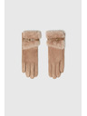 Moodo Rukavice s kožušinkou béžové Moodo