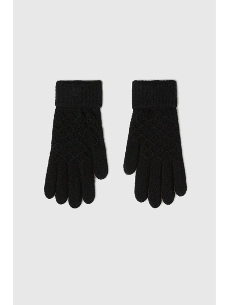 Moodo Čierne pletené rukavice Moodo