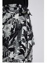 Moodo Čierna sukňa s rastlinnou potlačou Moodo