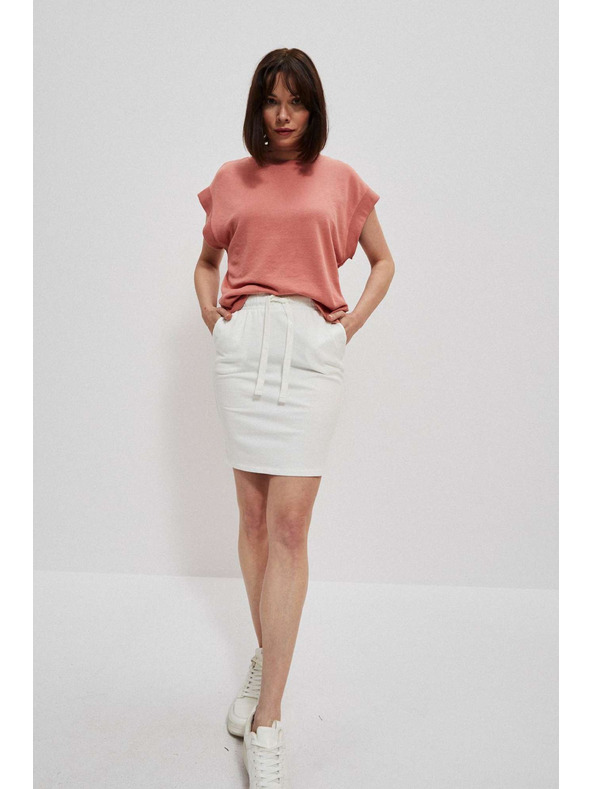 Moodo Hladká sukňa po kolená perleťová Moodo