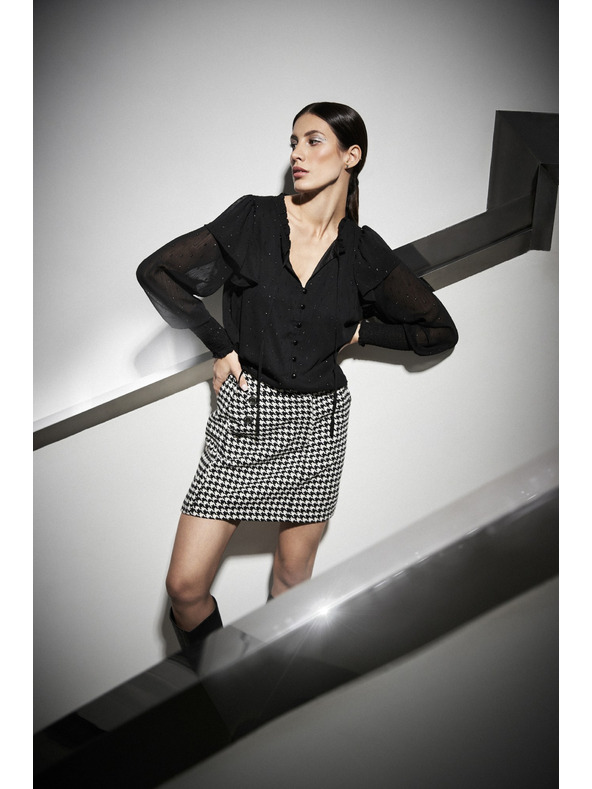 Moodo Čiernobiela sukňa pepito Moodo