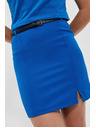 Moodo Modrá mini sukňa s páskom Moodo