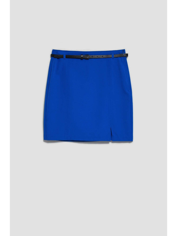 Moodo Modrá mini sukňa s páskom Moodo