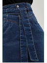 Moodo Džínsová sukňa s vysokým pásom Moodo