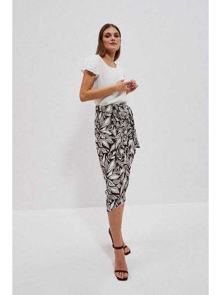 Moodo Vzorovaná sukňa so zaväzovaním v páse Moodo