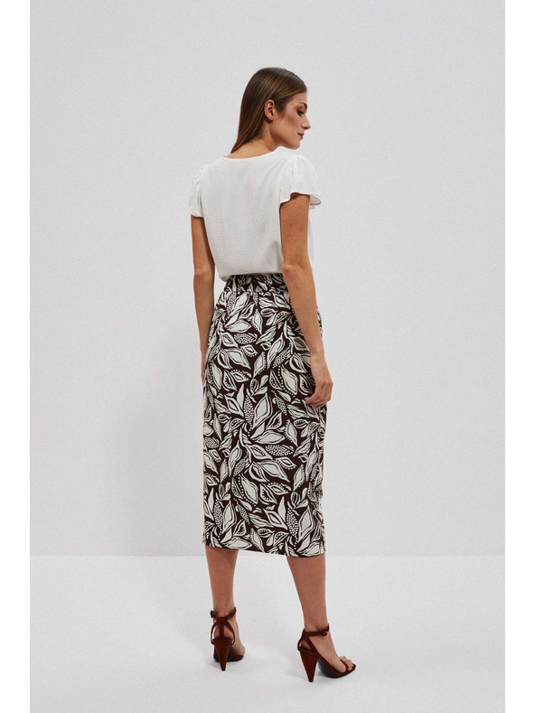 Moodo Vzorovaná sukňa so zaväzovaním v páse Moodo