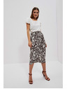 Moodo Vzorovaná sukňa so zaväzovaním v páse Moodo