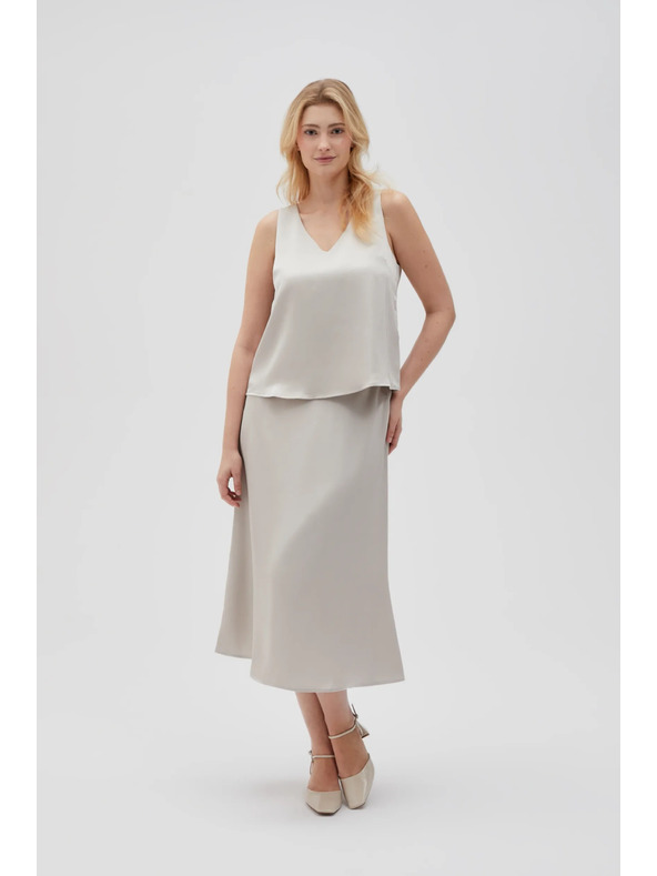 Moodo Midi sukňa béžová Moodo