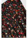 Moodo Midi sukňa s kvetinovým vzorom čierna Moodo