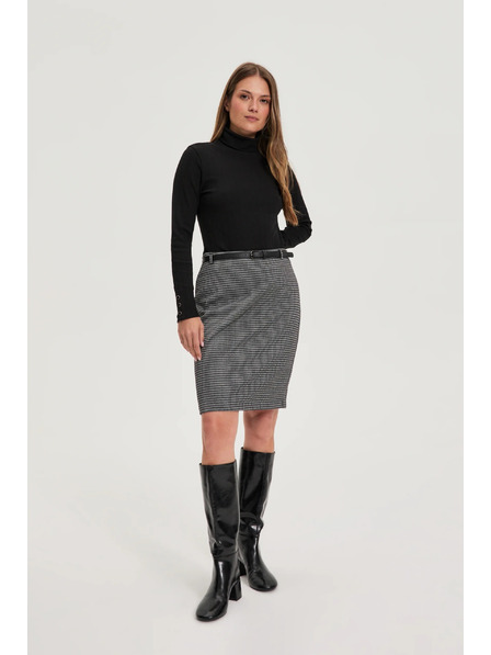 Moodo Sukňa v pepito vzore šedá Moodo