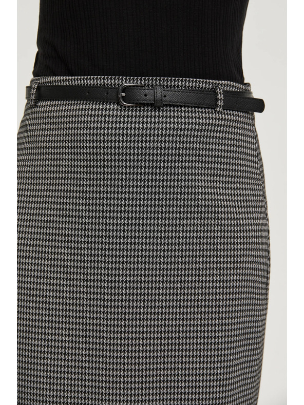 Moodo Sukňa v pepito vzore šedá Moodo