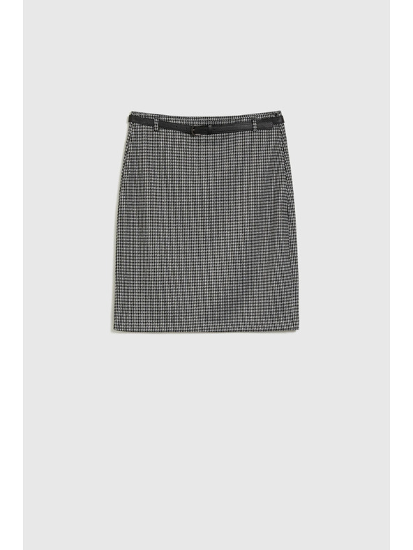 Moodo Sukňa v pepito vzore šedá Moodo