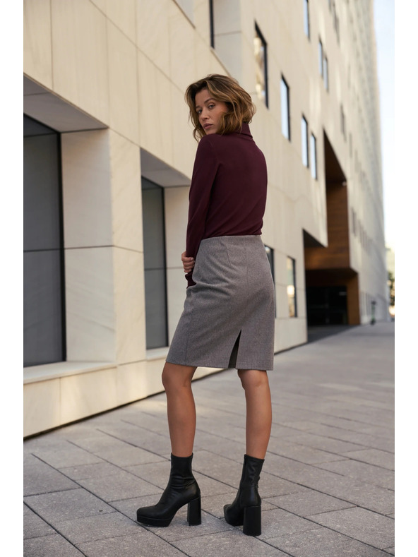 Moodo Ceruzková sukňa šedá Moodo