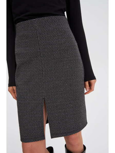 Moodo Ceruzková sukňa grafitová Moodo