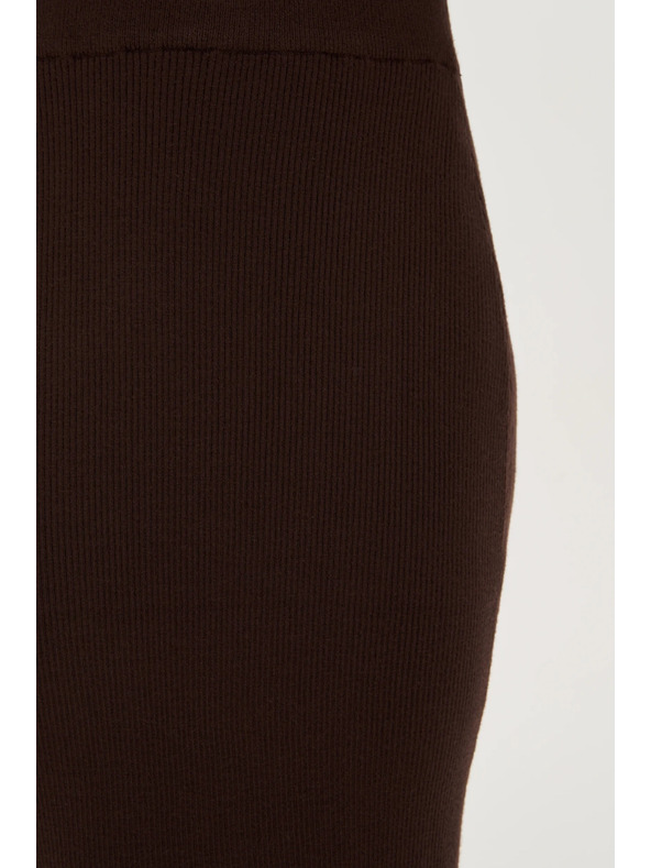 Moodo Pletená hnedá sukňa Moodo