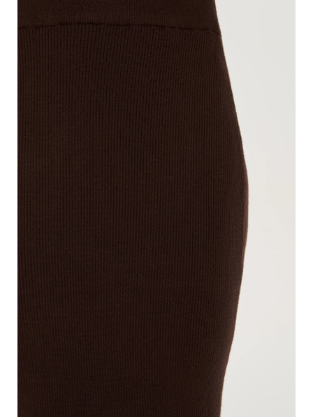 Moodo Pletená hnedá sukňa Moodo