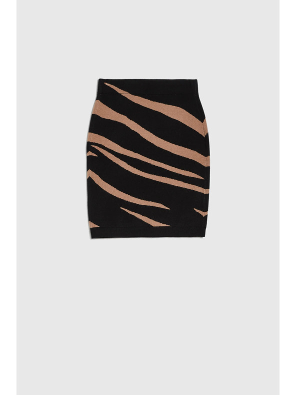 Moodo Čierna úpletová sukňa Moodo