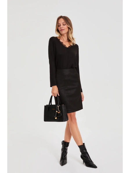 Moodo Ceruzková sukňa čierna Moodo