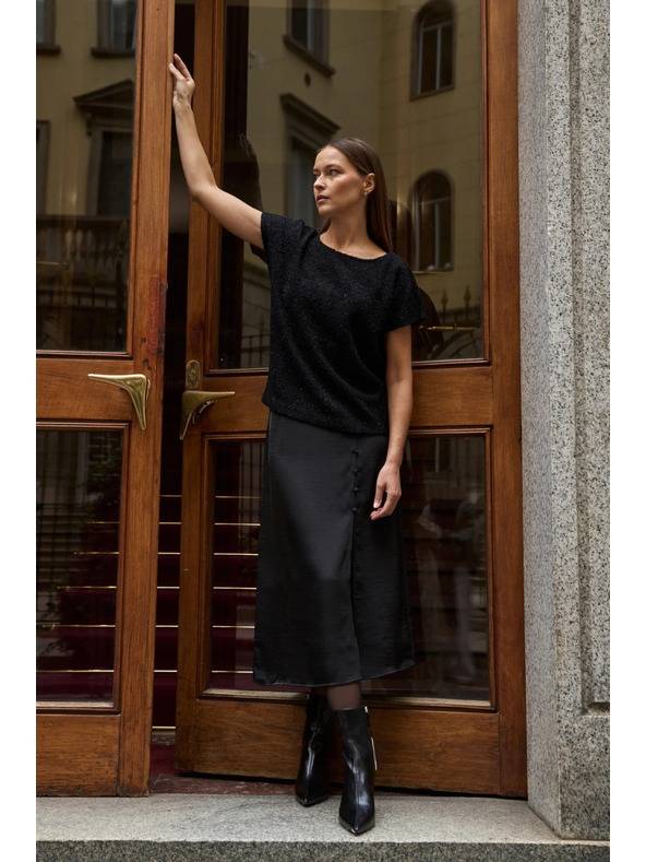 Moodo Midi sukňa čierna Moodo