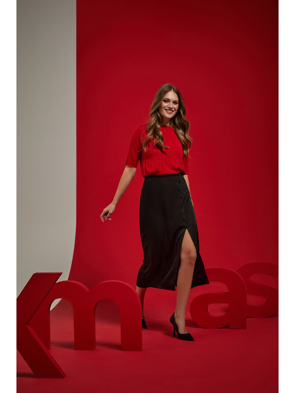 Moodo Midi sukňa čierna Moodo