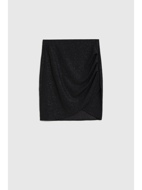 Moodo Čierna naberaná sukňa Moodo