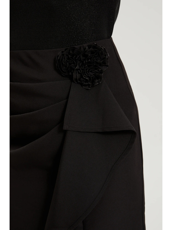 Moodo Čierna sukňa s volánikmi Moodo