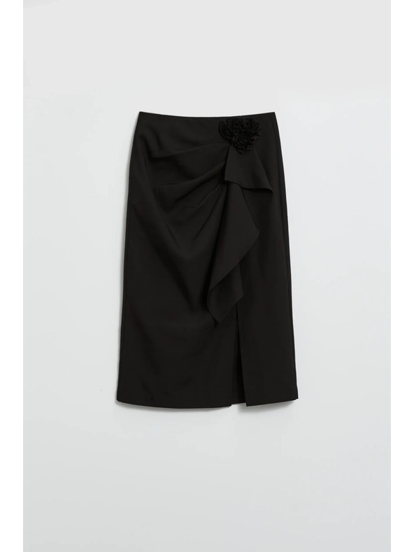 Moodo Čierna sukňa s volánikmi Moodo