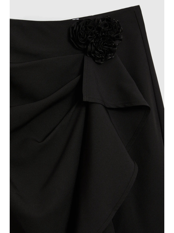 Moodo Čierna sukňa s volánikmi Moodo