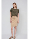 Moodo Béžová jednoduchá sukňa Moodo