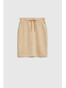 Moodo Béžová jednoduchá sukňa Moodo