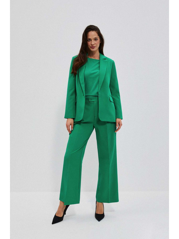 Moodo Zelené nohavice so širokými nohavicami Moodo