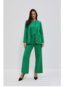 Moodo Zelené nohavice so širokými nohavicami Moodo