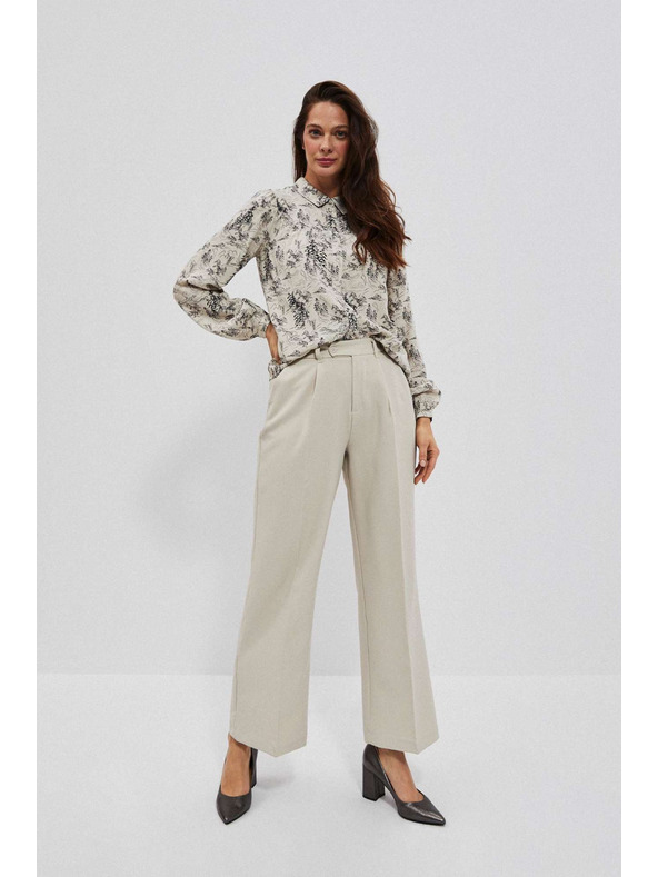 Moodo Piesková nohavice so širokými nohavicami Moodo