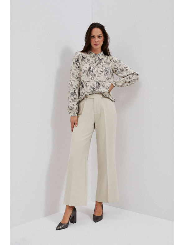 Moodo Piesková nohavice so širokými nohavicami Moodo