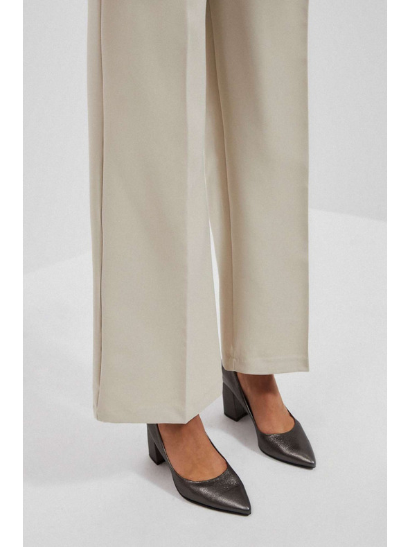 Moodo Piesková nohavice so širokými nohavicami Moodo