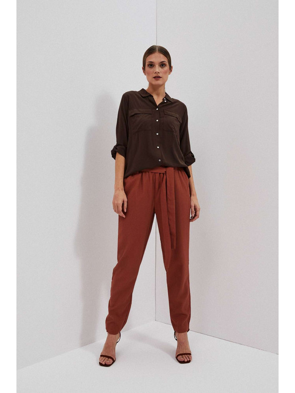 Moodo Viskózové nohavice s rovnou nohavicou Moodo