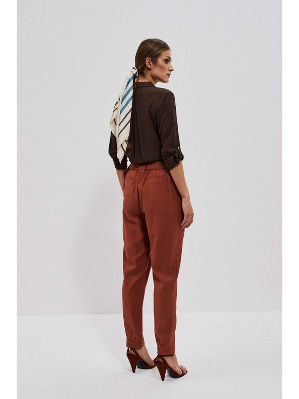 Moodo Viskózové nohavice s rovnou nohavicou Moodo