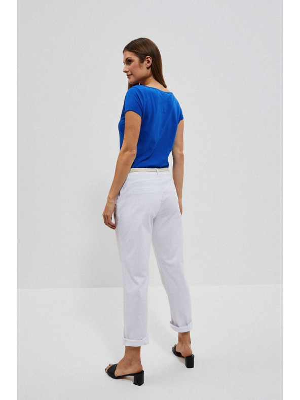 Moodo Biele chino nohavice Moodo