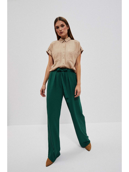 Moodo Malachitové nohavice so širokými nohavicami Moodo