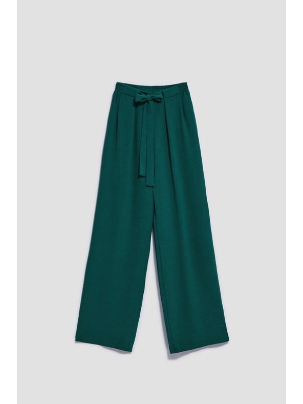Moodo Malachitové nohavice so širokými nohavicami Moodo