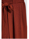 Moodo Hnedé nohavice so širokými nohavicami Moodo