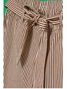 Moodo Pruhované nohavice s opaskom v páse Moodo