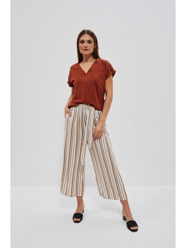 Moodo Perleťové pruhované nohavicové sukne Moodo