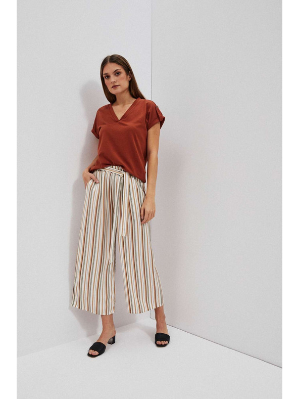 Moodo Perleťové pruhované nohavicové sukne Moodo